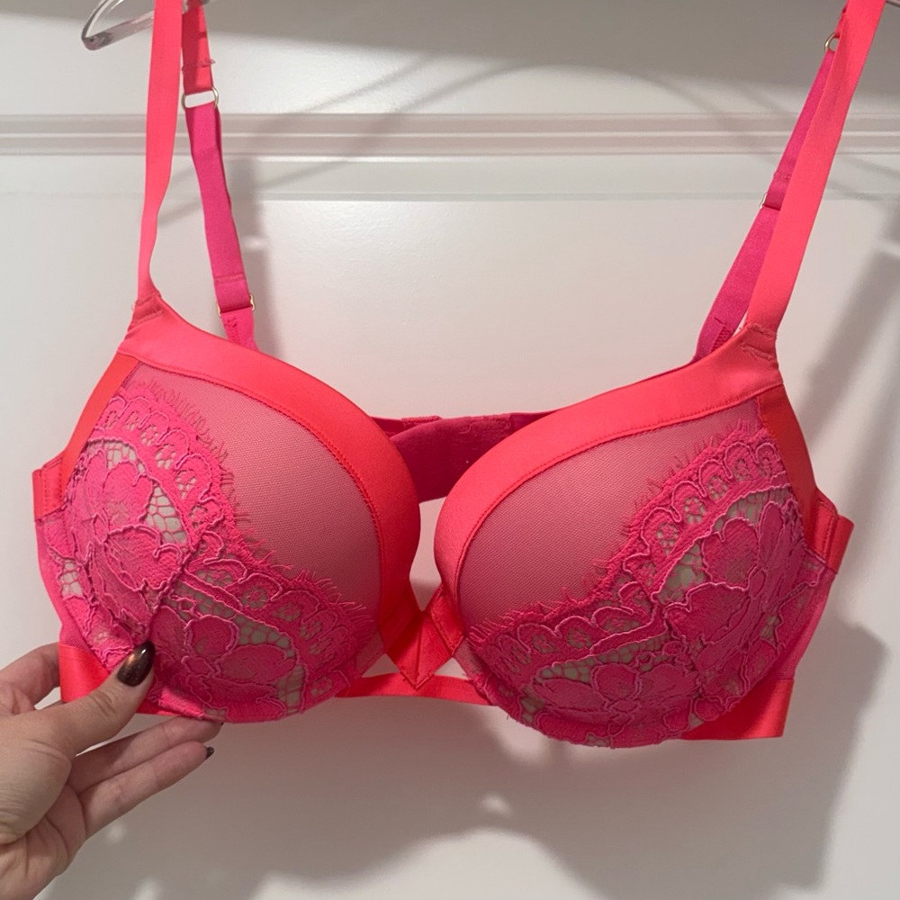 Victoria's Secret Neon Pink Lace Bra